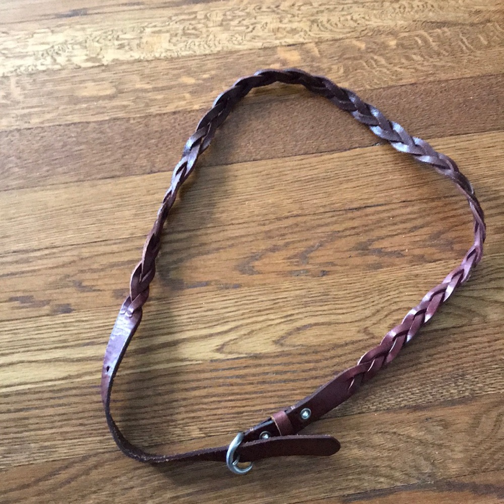 Brown Leather braided belt.